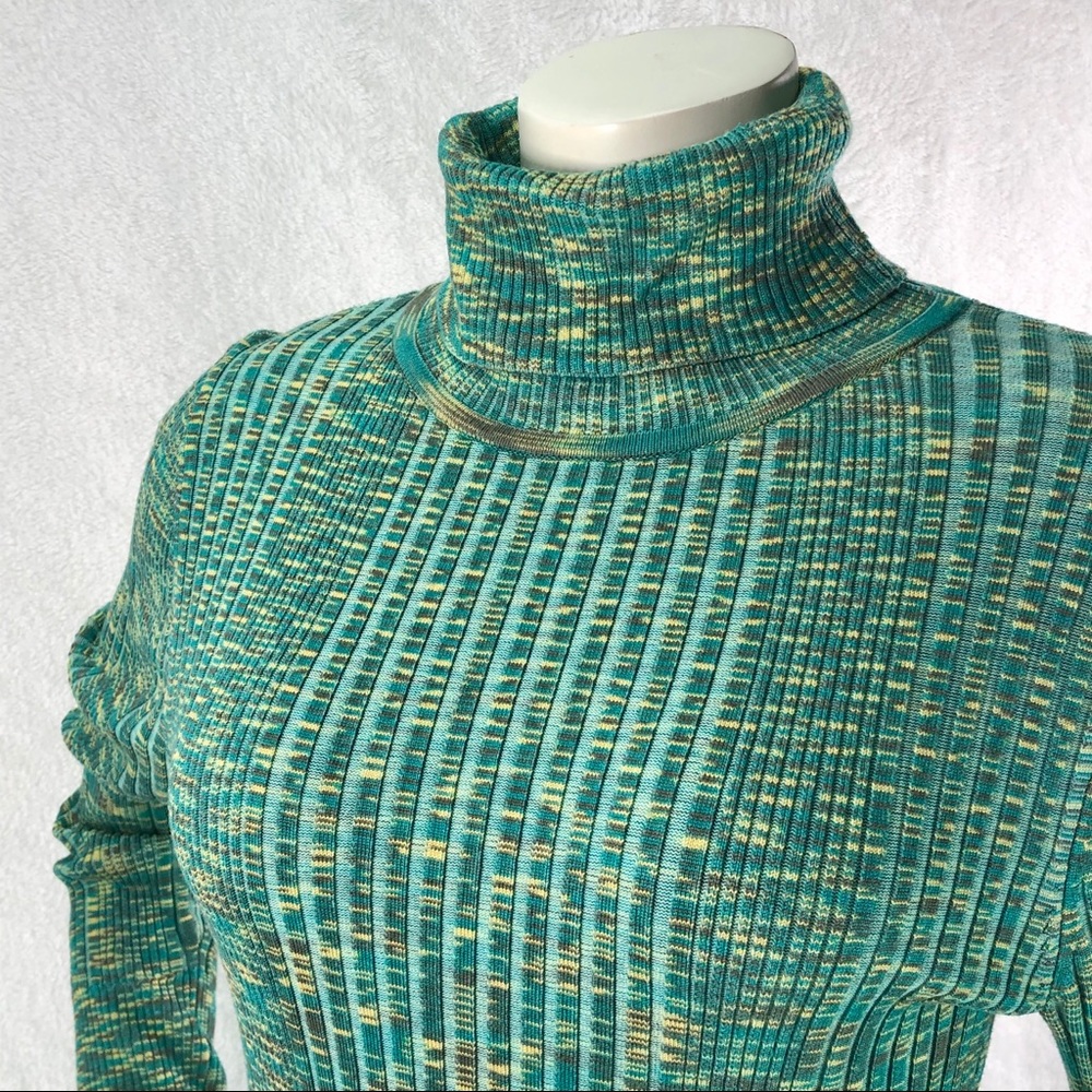 Anthropologie Ribbed Turtleneck Button Sleeve S - image 7